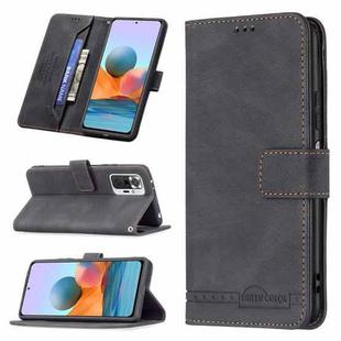 For Xiaomi Redmi Note 10 Pro Magnetic Clasp RFID Blocking Anti-Theft Leather Case with Holder & Card Slots & Wallet(Black)