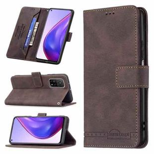 For Xiaomi Mi 10T Pro / Redmi K30S Magnetic Clasp RFID Blocking Anti-Theft Leather Case with Holder & Card Slots & Wallet(Brown)