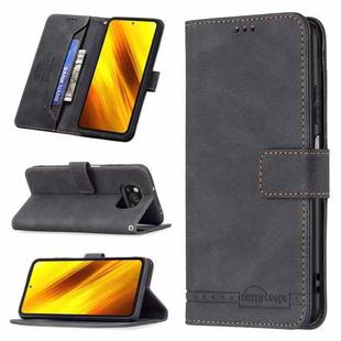 For Xiaomi Poco X3 Magnetic Clasp RFID Blocking Anti-Theft Leather Case with Holder & Card Slots & Wallet(Black)