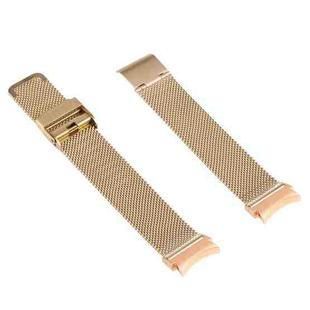 For Samsung Galaxy Watch4 40mm/44mm Double Insurance Buckle Milanese Watch Band(Gold)