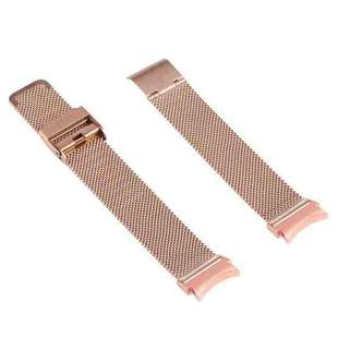 For Samsung Galaxy Watch4 40mm/44mm Double Insurance Buckle Milanese Watch Band(Rose Gold)