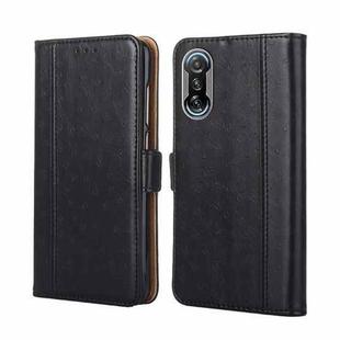 For Xiaomi Redmi K40 Gaming Ostrich Texture Horizontal Flip Leather Phone Case with Holder & Card Slots & Wallet(Black)