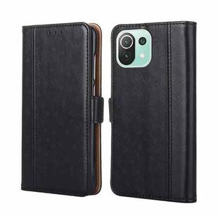 For Xiaomi Mi 11 Lite Ostrich Texture Horizontal Flip Leather Phone Case with Holder & Card Slots & Wallet(Black)