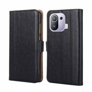 For Xiaomi Mi 11 Pro Ostrich Texture Horizontal Flip Leather Phone Case with Holder & Card Slots & Wallet(Black)