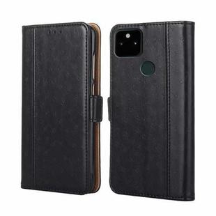 For Google Pixel 5a 5G Ostrich Texture Horizontal Flip Leather Phone Case with Holder & Card Slots & Wallet(Black)