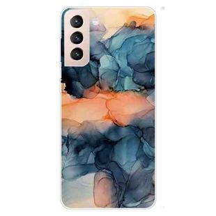 For Samsung Galaxy S22 5G Marble Pattern Shockproof TPU Protective Case(Abstract Blue)