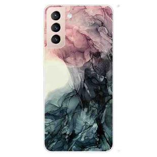 For Samsung Galaxy S22+ 5G Marble Pattern Shockproof TPU Protective Case(Abstract Black)