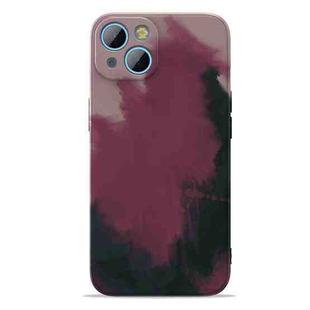 Watercolor TPU Shockproof Phone Case For iPhone 13 mini(Berry Color)