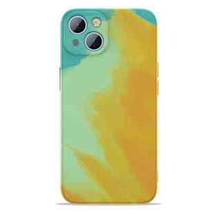 Watercolor TPU Shockproof Phone Case For iPhone 13 mini(Autumn Yellow)