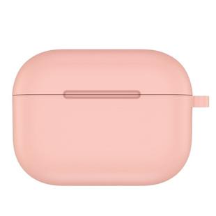 For AirPods Pro Thicken Silicone Round Bottom Earphone Protective Case(Light Pink)