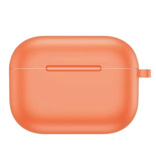 For AirPods Pro Thicken Silicone Round Bottom Earphone Protective Case(Orange)