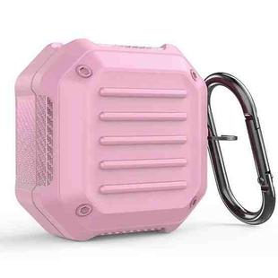 For Samsung Galaxy Buds Live / Buds 2 / Buds Pro / Buds 2 Pro Shockproof Carbon Fiber Luggage Earphone Protective Case with Hook(Pink)