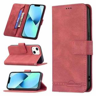 For iPhone 13 mini Magnetic Clasp RFID Blocking Anti-Theft Leather Case with Holder & Card Slots & Wallet (Red)