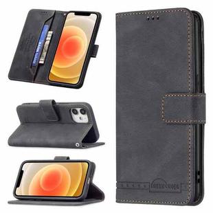 For iPhone 13 Magnetic Clasp RFID Blocking Anti-Theft Leather Case with Holder & Card Slots & Wallet For iPhone 12 mini(Black)