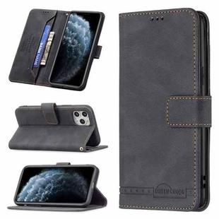For iPhone 11 Pro Magnetic Clasp RFID Blocking Anti-Theft Leather Case with Holder & Card Slots & Wallet (Black)