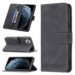 For iPhone 11 Pro Max Magnetic Clasp RFID Blocking Anti-Theft Leather Case with Holder & Card Slots & Wallet (Black)