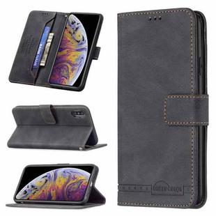 For iPhone XS Max Magnetic Clasp RFID Blocking Anti-Theft Leather Case with Holder & Card Slots & Wallet(Black)
