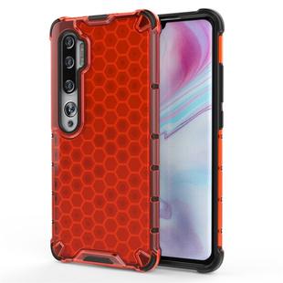 For Xiaomi Mi CC9Pro / Note10 Shockproof Honeycomb PC + TPU Protective Case(Red)