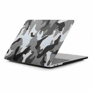 Camouflage Pattern Laptop Water Decals PC Protective Case For Macbook Pro 15.4 inch A1286(Grey Camouflage)