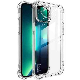 For iPhone 13 Pro IMAK All-inclusive Shockproof Airbag TPU Phone Case with Screen Protector (Transparent)