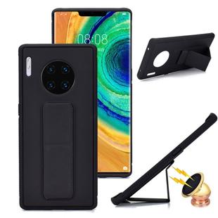 For Huawei Mate 30 Shockproof PC + TPU Protective Case with Wristband & Holder(Black)