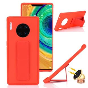 For Huawei Mate 30 Shockproof PC + TPU Protective Case with Wristband & Holder(Red)