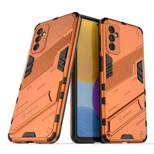 For Samsung Galaxy M52 5G Punk Armor 2 in 1 PC + TPU Shockproof Phone Case with Invisible Holder(Orange)