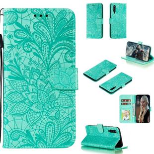 For Xiaomi Mi 9 Pro Lace Flower Horizontal Flip Leather Case with Holder & Card Slots & Wallet & Photo Frame(Green)