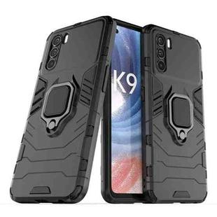 For OPPO K9 Pro PC + TPU Shockproof Protective Phone Case with Magnetic Ring Holder(Black)