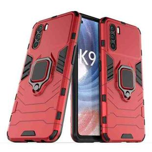 For OPPO K9 Pro PC + TPU Shockproof Protective Phone Case with Magnetic Ring Holder(Red)