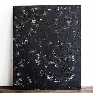 60 x 48cm Retro PVC Cement Texture Wood Board Photography Backdrops Board(Black White)