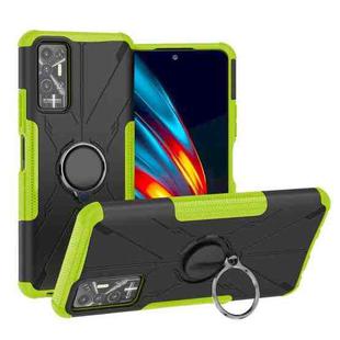 For Tecno Pova 2 Armor Bear Shockproof PC + TPU Phone Protective Case with Ring Holder(Green)