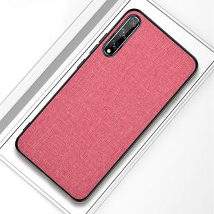 For Huawei Enjoy 10s Shockproof Cloth Texture PC+ TPU Protective Case(Pink)