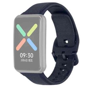 For OPPO Watch Free NFC Version Sport Silicone Watch Band(Ink Blue)