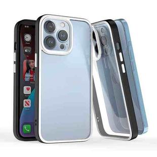 For iPhone 13 Pro 3 In 1 Two-color TPU + Acrylic Shockproof Phone Case (Black)