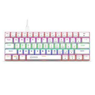 HXSJ V900 61 Keys Cool Lighting Effect Mechanical Wired Keyboard(White)