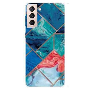 For Samsung Galaxy S22 5G Abstract Marble Pattern TPU Phone Protective Case(Blue)