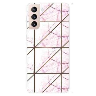 For Samsung Galaxy S22 5G Abstract Marble Pattern TPU Phone Protective Case(Pink)