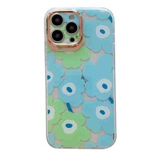 For iPhone 12 Pro Max Dual-side Laminating IMD Plating Flower Pattern TPU Phone Case(DX-65)