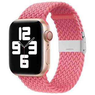 Nylon Braid One Buckle Watch Band For Apple Watch Series 8&7 41mm / SE 2&6&SE&5&4 40mm / 3&2&1 38mm(Pink)