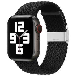 Nylon Braid One Buckle Watch Band For Apple Watch Series 8&7 41mm / SE 2&6&SE&5&4 40mm / 3&2&1 38mm(Black)