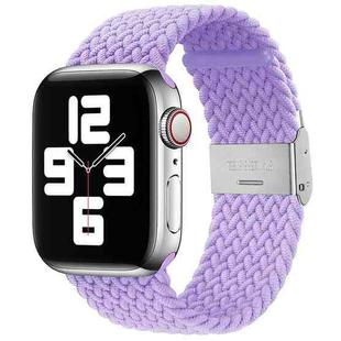 Nylon Braid One Buckle Watch Band For Apple Watch Ultra 49mm / Series 8&7 45mm / SE 2&6&SE&5&4 44mm / 3&2&1 42mm(British Lavender)