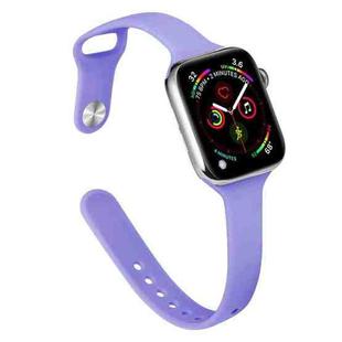 Slimming Silicone Watch Band For Apple Watch Ultra 49mm / Series 8&7 45mm / SE 2&6&SE&5&4 44mm / 3&2&1 42mm(Lilac)