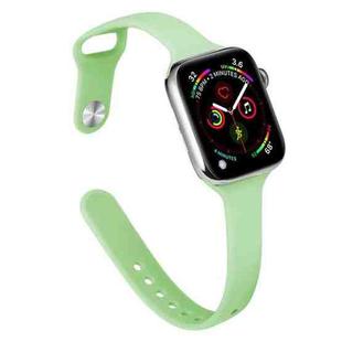 Slimming Silicone Watch Band For Apple Watch Ultra 49mm / Series 8&7 45mm / SE 2&6&SE&5&4 44mm / 3&2&1 42mm(Pistachio)