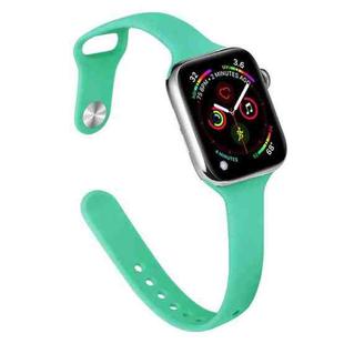 Slimming Silicone Watch Band For Apple Watch Ultra 49mm / Series 8&7 45mm / SE 2&6&SE&5&4 44mm / 3&2&1 42mm(Spearmint Green)