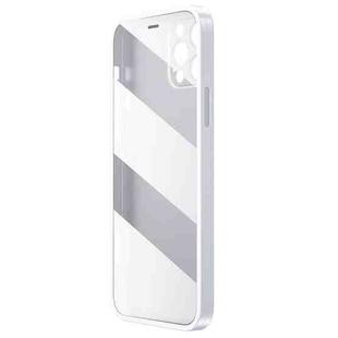 For iPhone 12 mini WK WPC-011 Shockproof PC Phone Case with Tempered Glass Film (White)