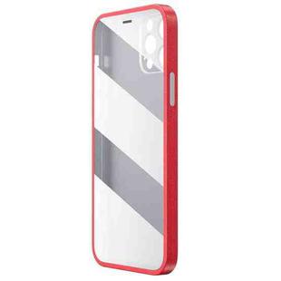For iPhone 12 Pro WK WPC-011 Shockproof PC Phone Case with Tempered Glass Film(Red)