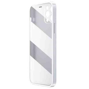 For iPhone 12 Pro Max WK WPC-011 Shockproof PC Phone Case with Tempered Glass Film(White)