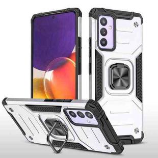 For Samsung Galaxy Quantum 2 / A82 5G Magnetic Armor Shockproof TPU + PC Phone Case with Metal Ring Holder(Silver)