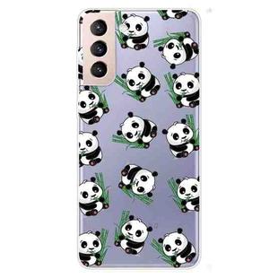 For Samsung Galaxy S22 5G Painted Pattern High Transparent TPU Phone  Protective Case(Panda)